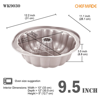 9.5" Bundt Pan PumpKin-Shaped