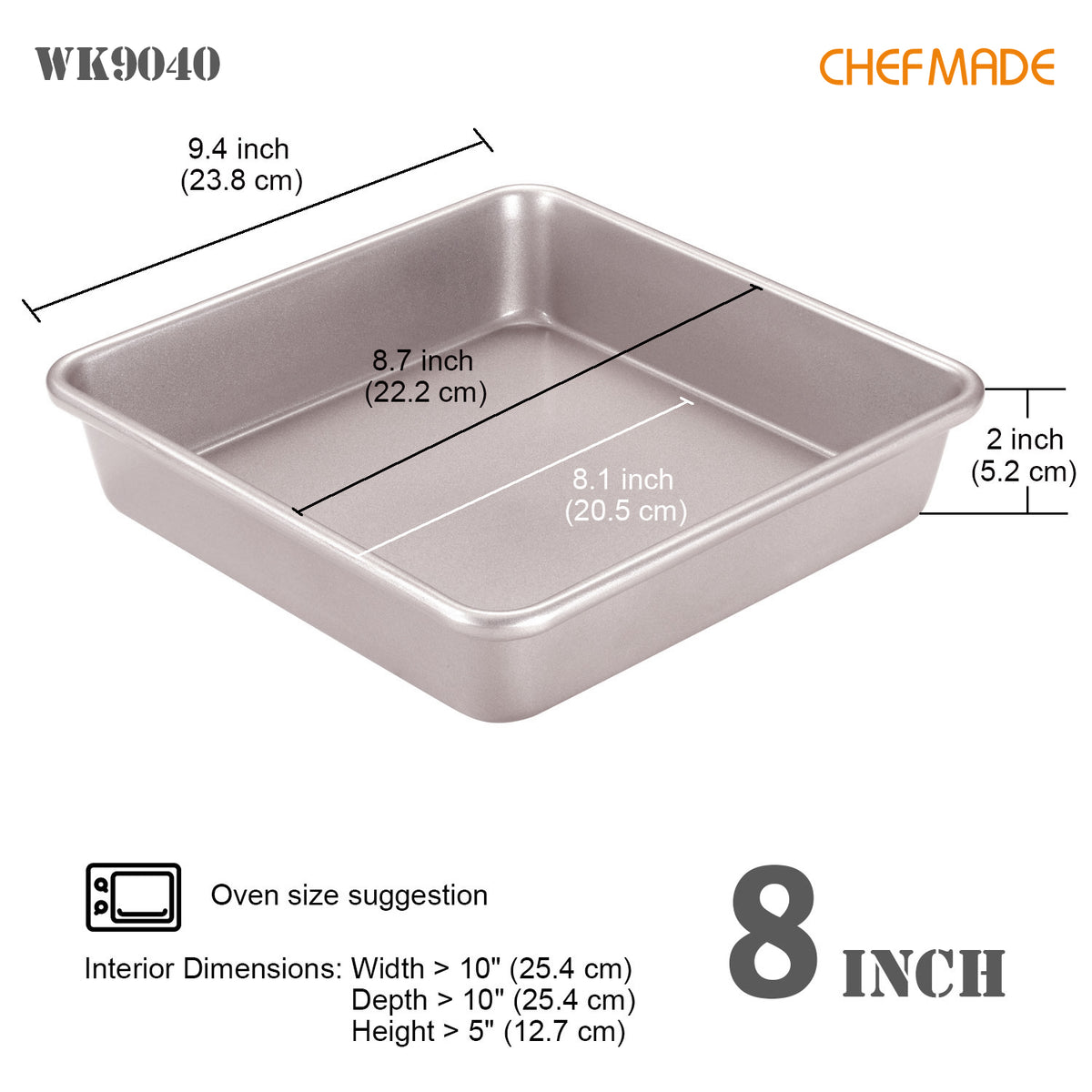 9" Square Cake Pan