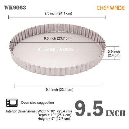 9.5" Round Tart Pan with Removable Bottom