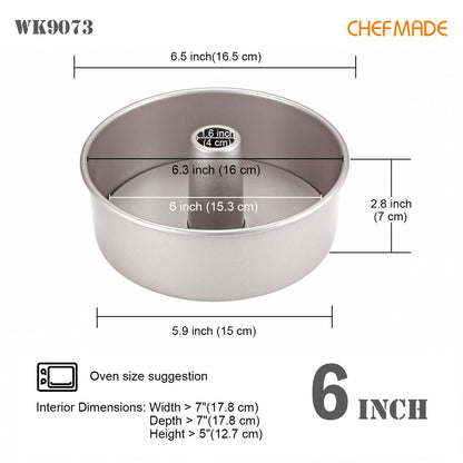 6" Angel Food Pan with Removable Bottom
