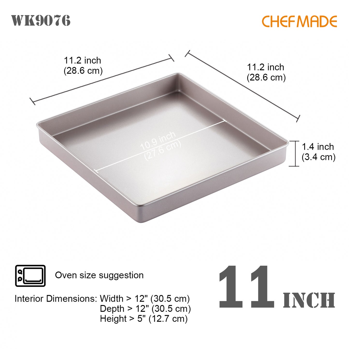 11" x 11" Jelly Roll Pan