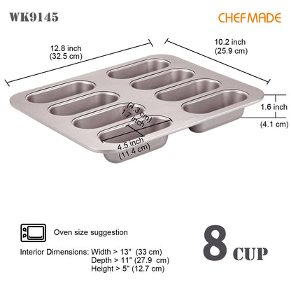 Twinkie Cake Pan Hotdog-Shaped 8 Well