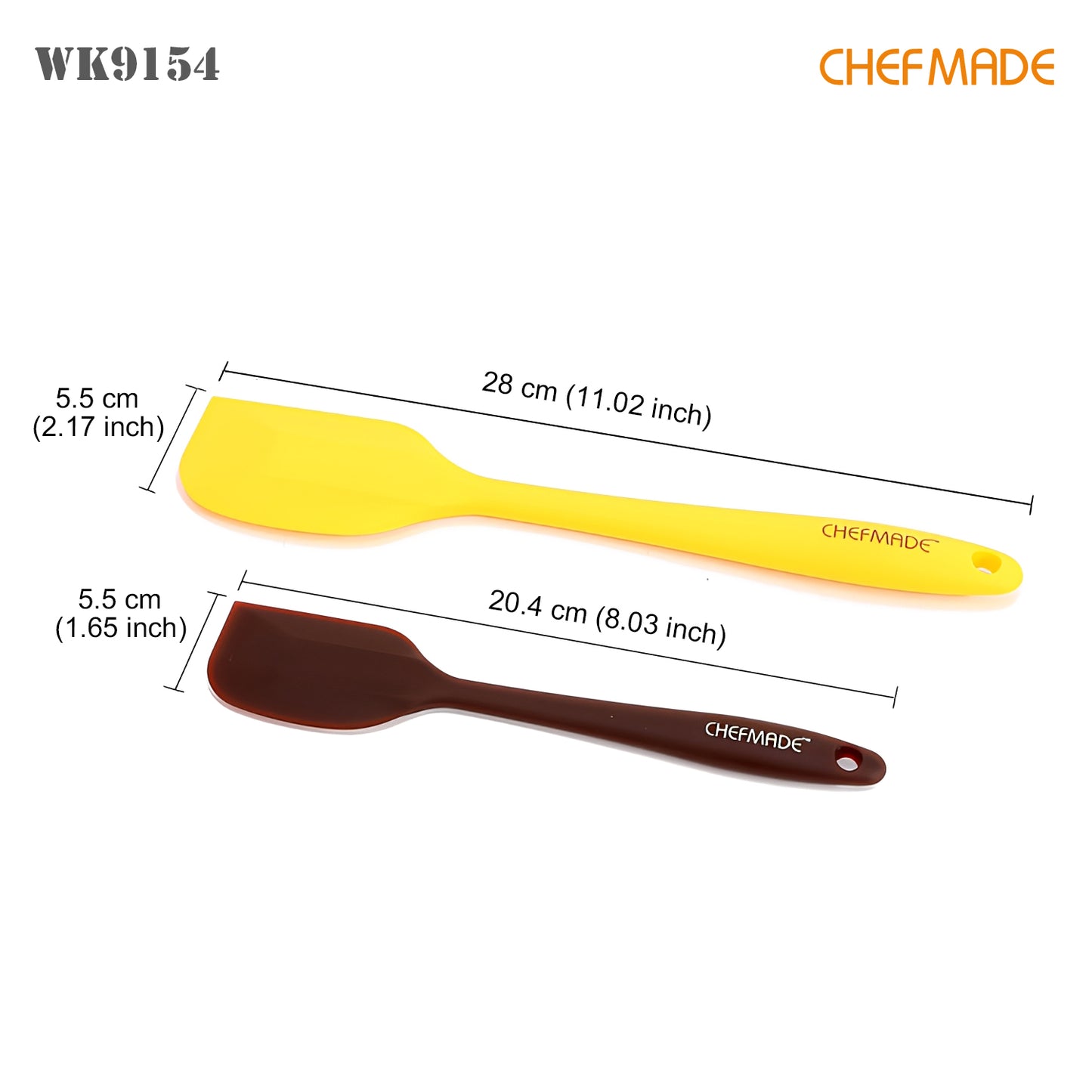 2Pcs Silicone Spatula Set