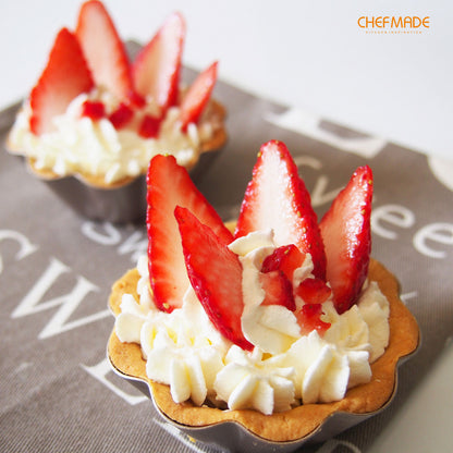 3" Mini Pie Pan Set Flower-Shaped 4Pcs