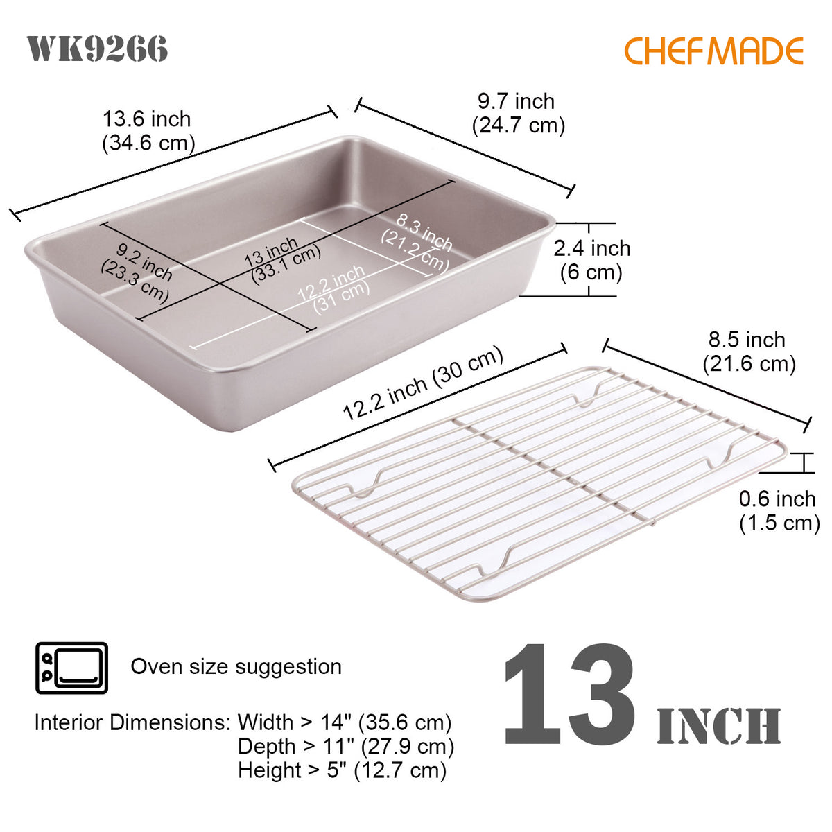 9" x 13" Roasting Pan with Rack