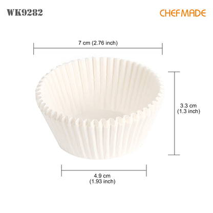 7" Cupcake Liner(White）