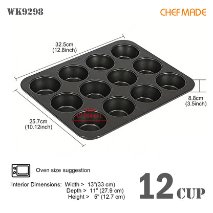 Muffin Pan 12 Well(Black)