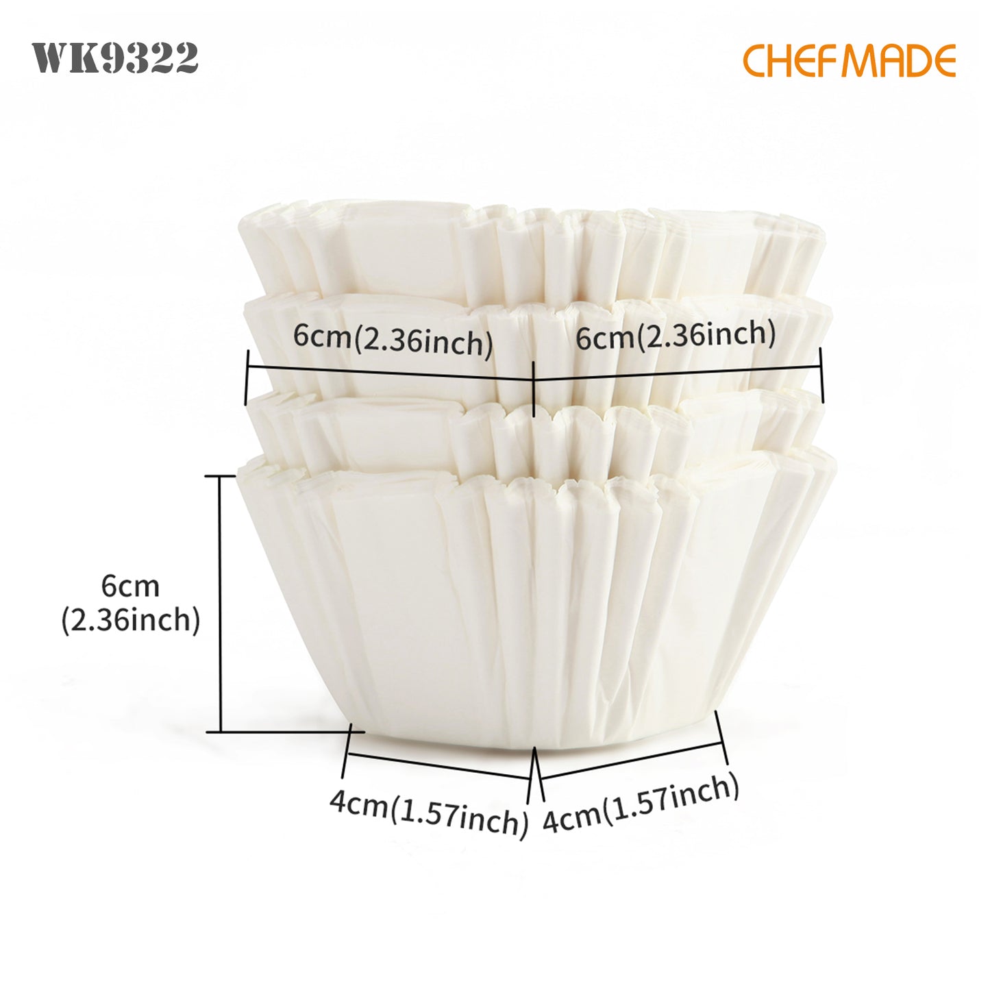 4# Square Paper Cupcake Liner（White）