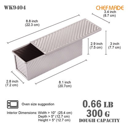 3" x 8" Corrugated Toast Box (300G Dough Capacity)