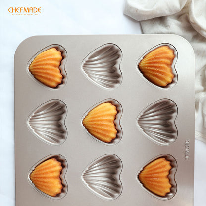 Madeline Cake Pan Heart-Shaped Shell 12 Well