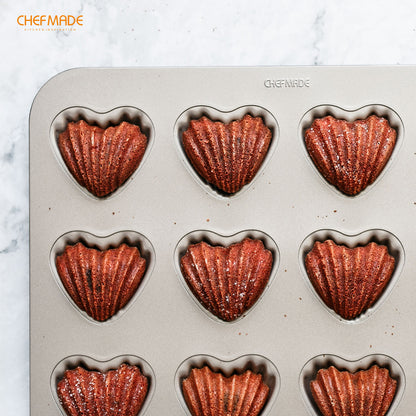 Madeline Cake Pan Heart-Shaped Shell 12 Well