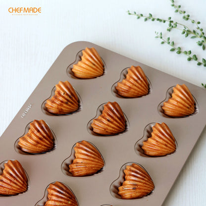 Madeline Cake Pan Heart-Shaped Shell 12 Well