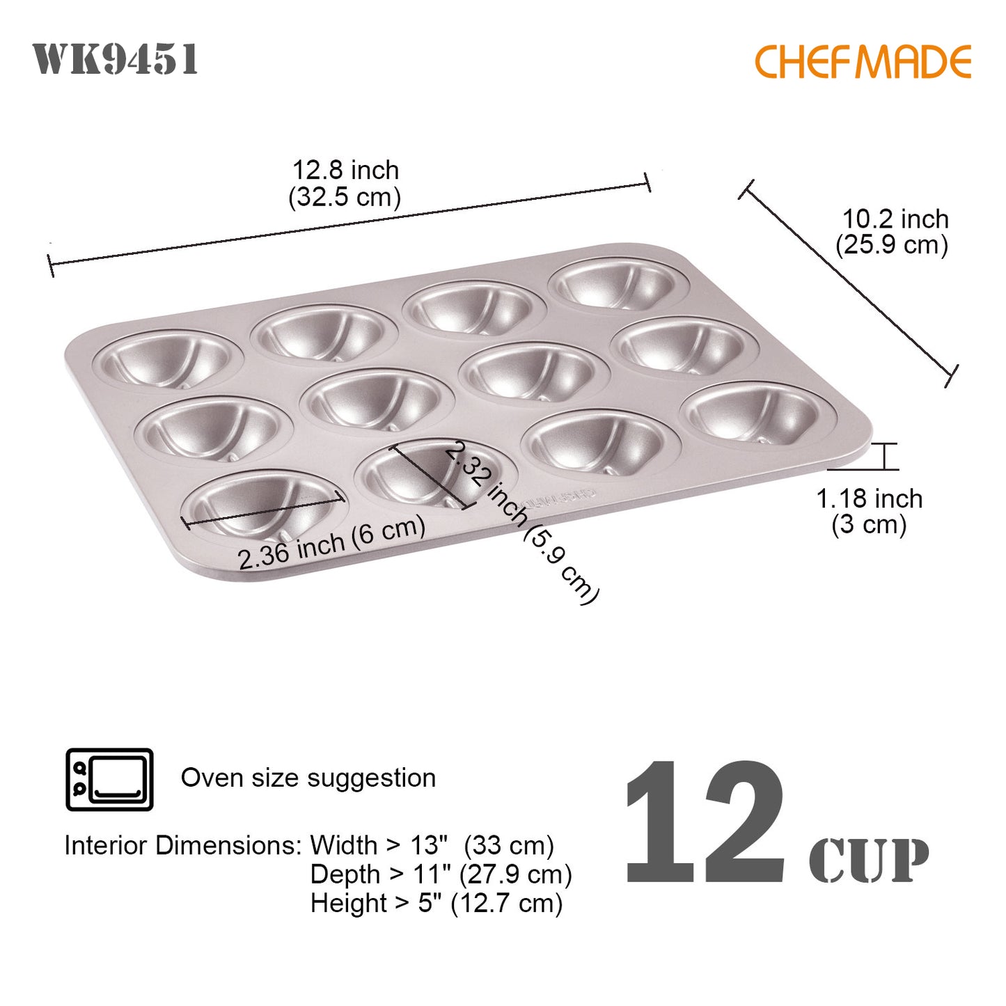 Chestnut-Shaped Cake 12 Well