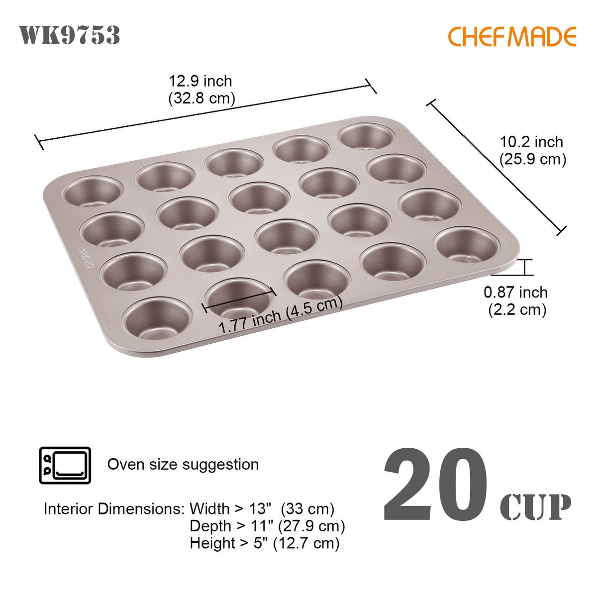 Muffin Pan Super Mini 20 Well