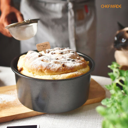 6" Round Cake Pan with Removable Bottom (Black)