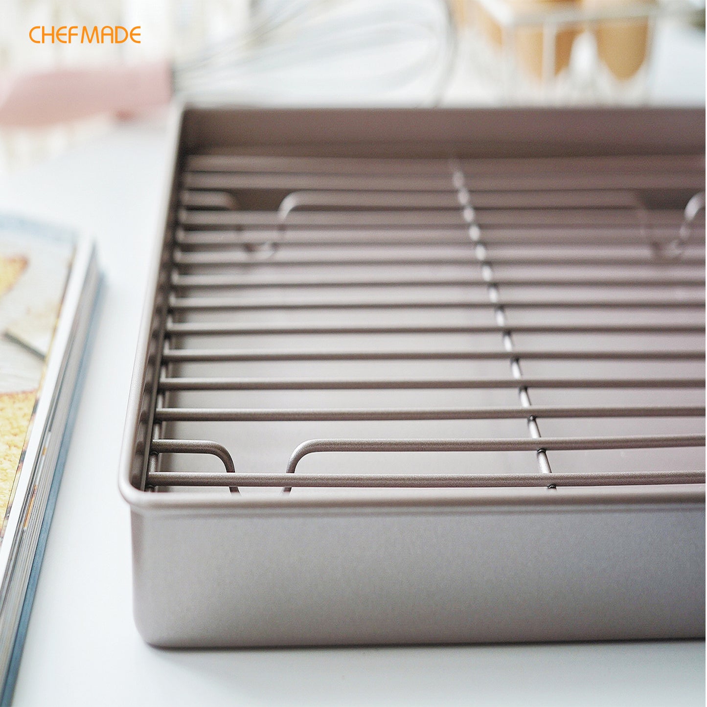11.2" x 11.2" Square Shallow Roasting Pan with Rack