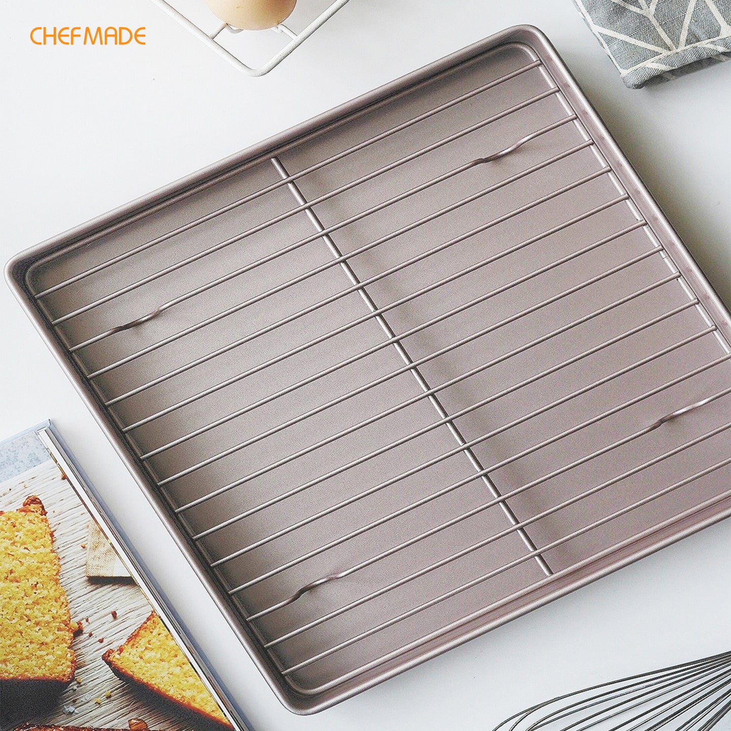 11.2" x 11.2" Square Shallow Roasting Pan with Rack