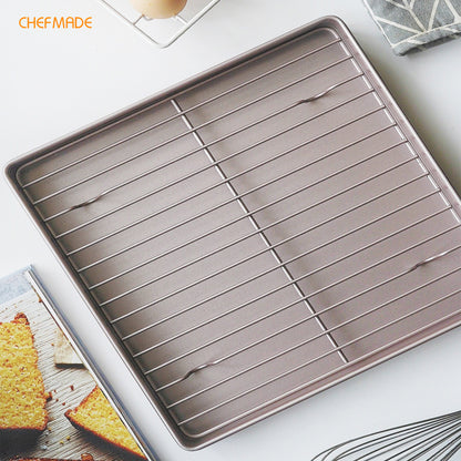 11.2" x 11.2" Square Shallow Roasting Pan with Rack