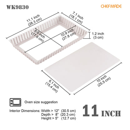 11" Rectangle Tart Pan with Removable Bottom