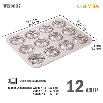 Soccer-Shaped Cake Pan 12 Well