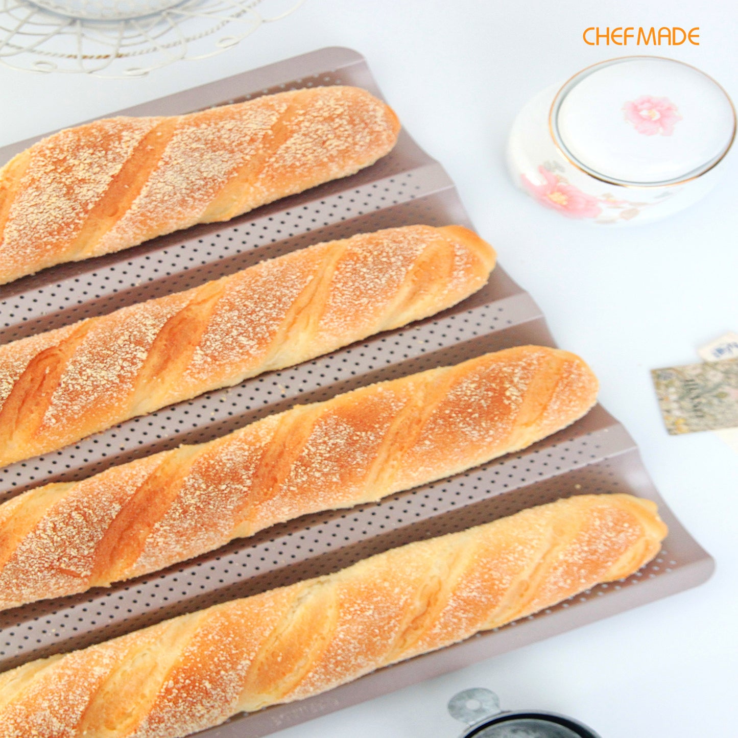 14.8" x 14.2" Baguette Pan (2.8-Inch Channel)