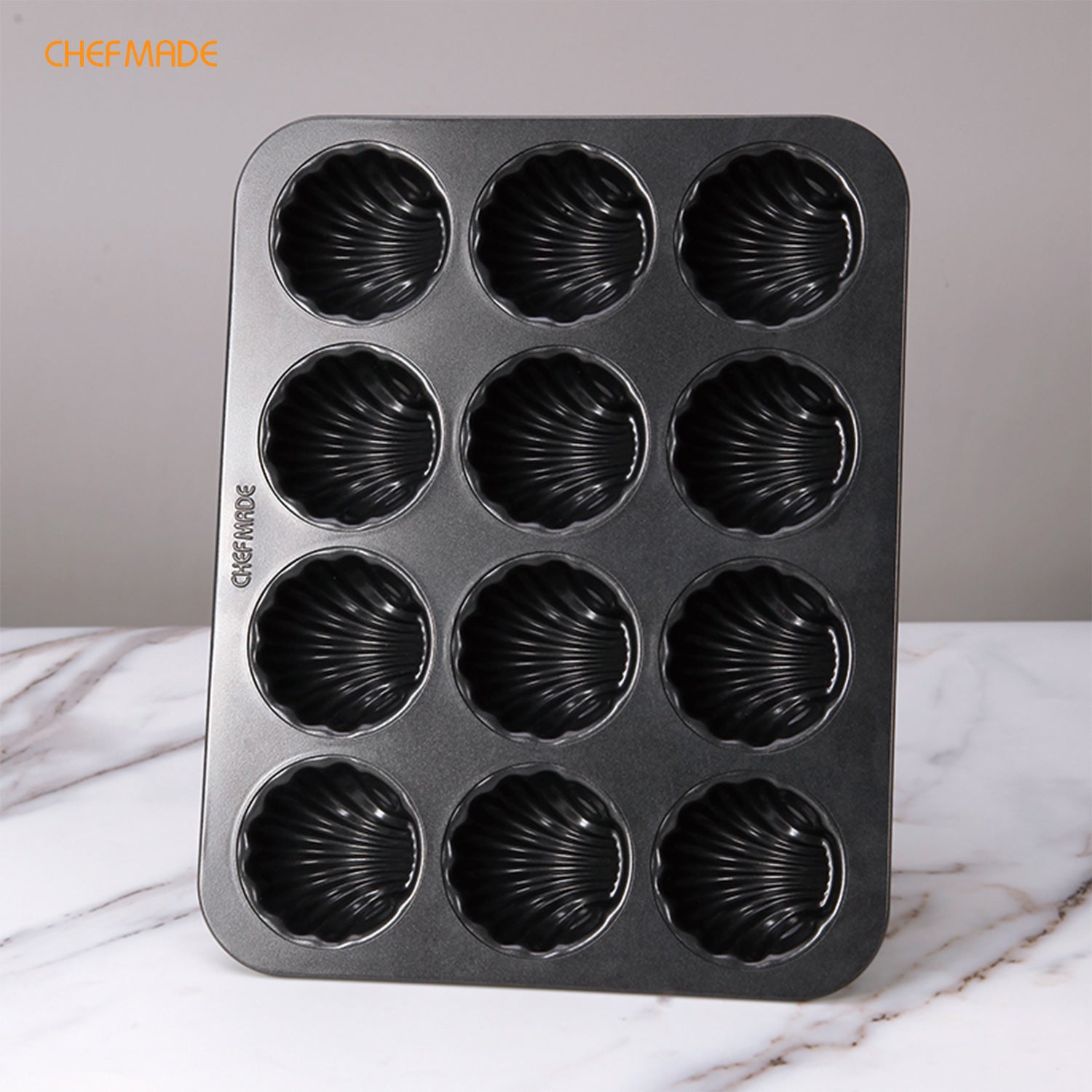 ベネニフィラ　まん丸 Madeline Cake Pan Spherical Shell-Shaped 12 Well – CHEFMADE
