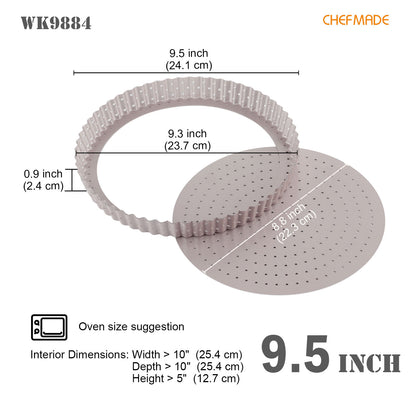 9.5" Round Tart Pan with Holes