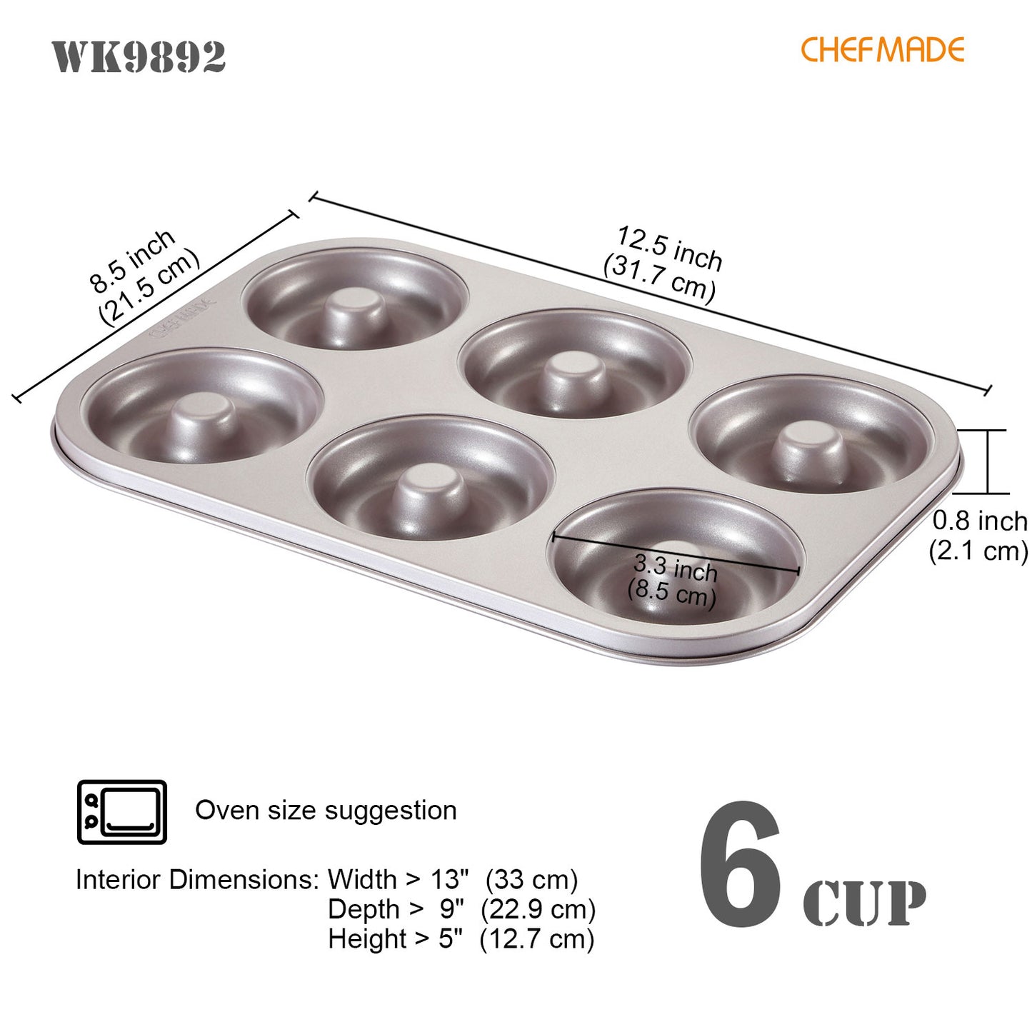 Donut Cake Pan 6 Well