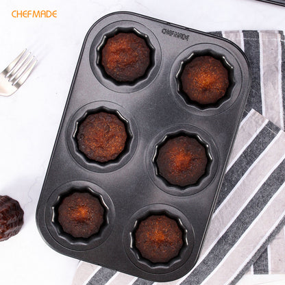 Cannele Mold 6 Well ( Black)