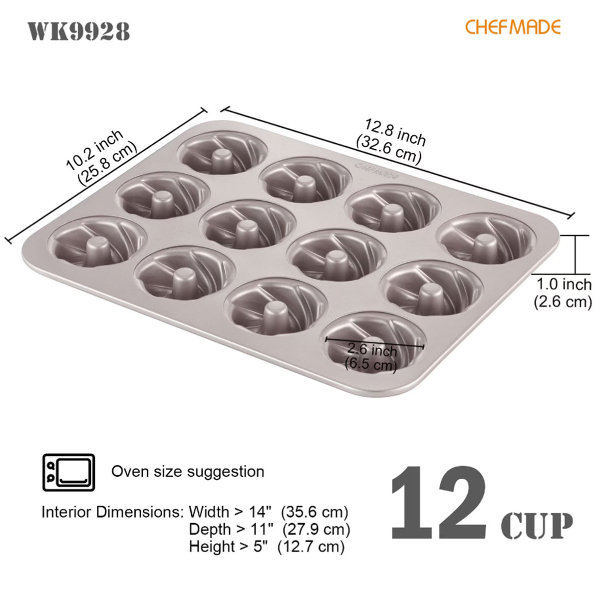 Cyclone Doughnut Cake Pan 12 Well