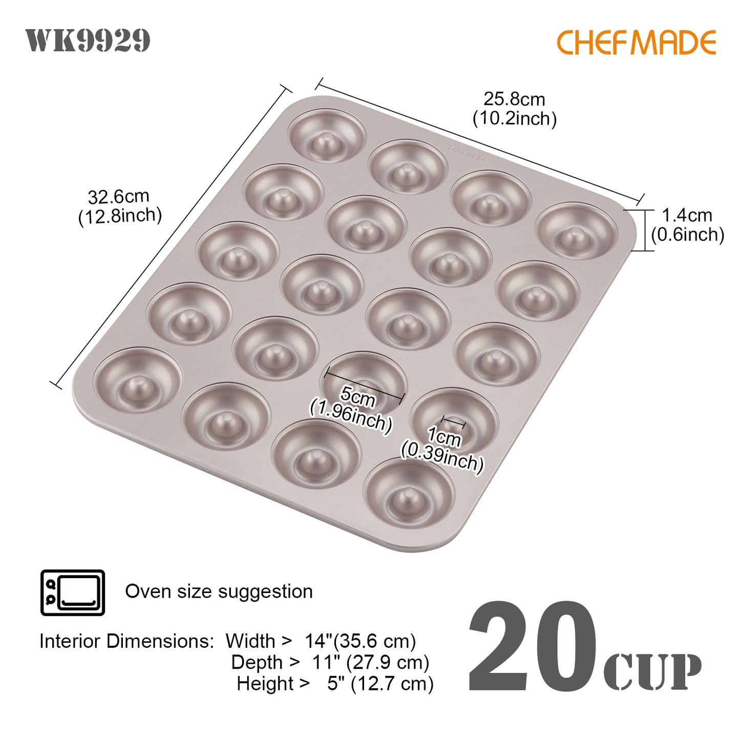 Donut Cake Pan 20 Well