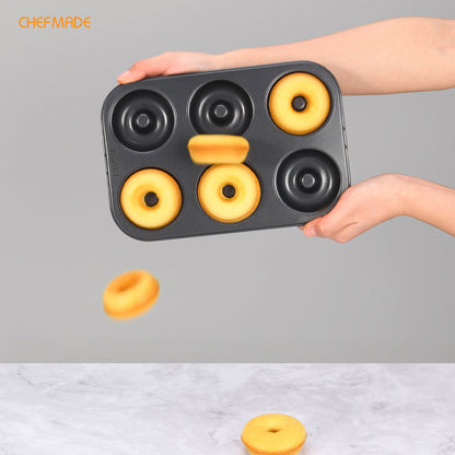 Donut Cake Pan 6 Well ( Black )