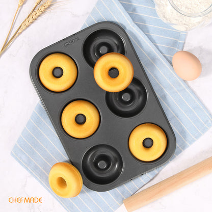 Donut Cake Pan 6 Well ( Black )