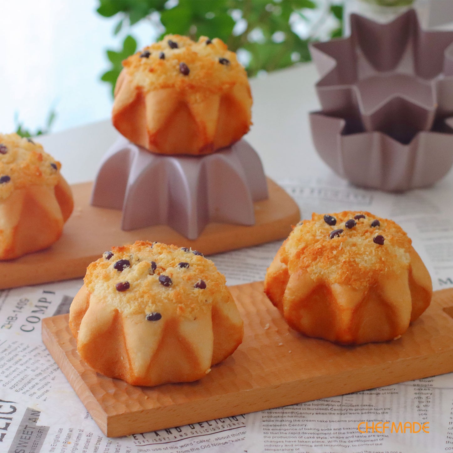 5" 4Pcs  Pandoro Shape Cake Pan