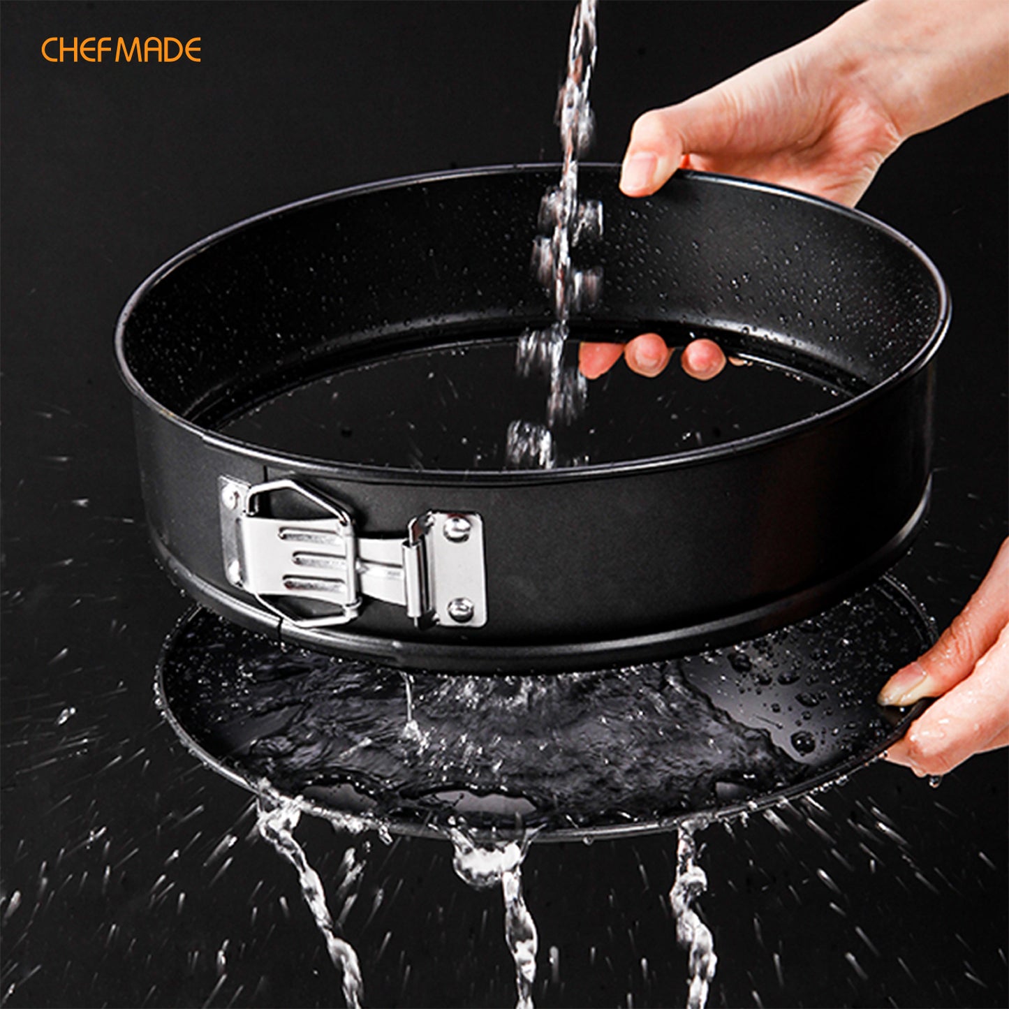 10" Nonstick Round Springform Cheesecake Pan(Black)