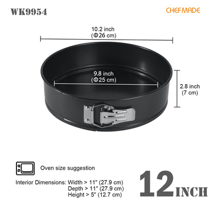10" Nonstick Round Springform Cheesecake Pan(Black)