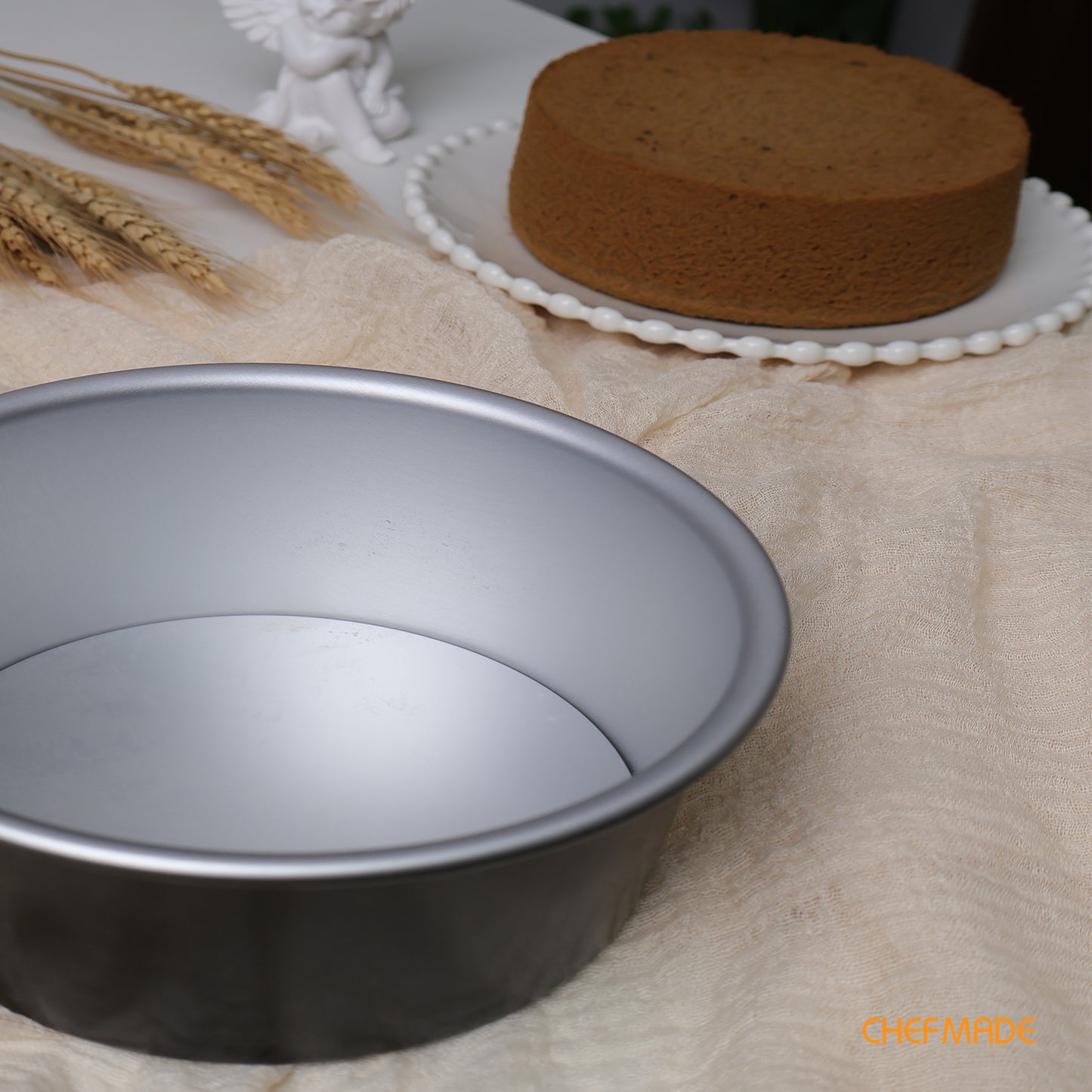 6-Inch with Removable Loose Bottom Chiffon Bakeware(Black)