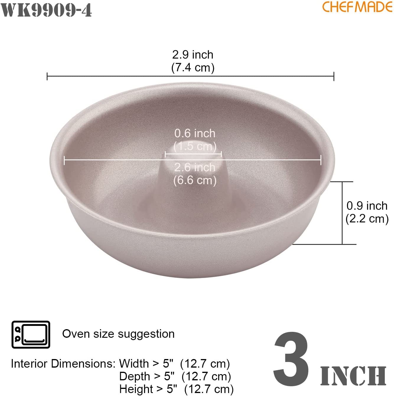 3“ Donut Cake Pan 4Pcs