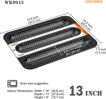 10.2" x 12.8" Baguette Pan (2.4 x 11.4 Inch Channel)