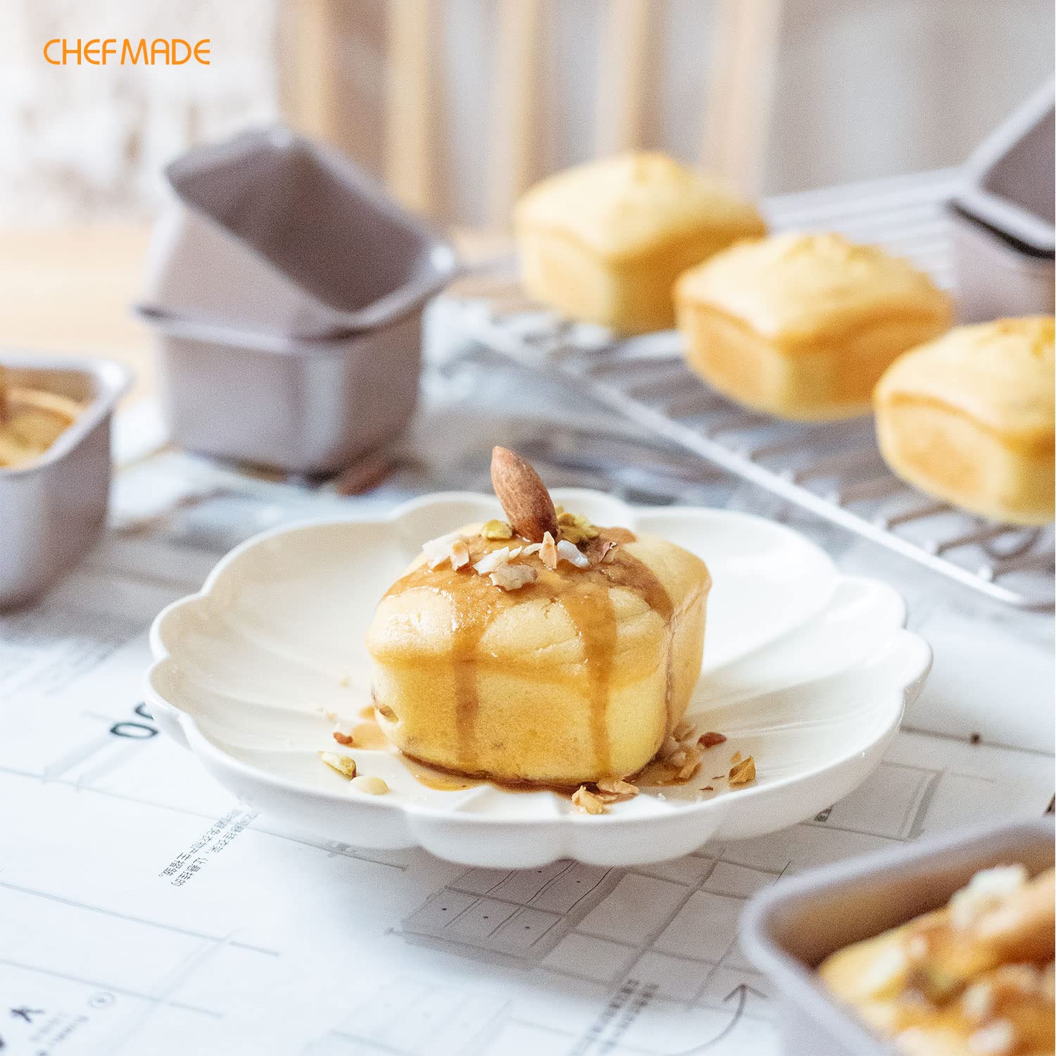 3“ Square Muffin Pan 4Pcs – CHEFMADE official store