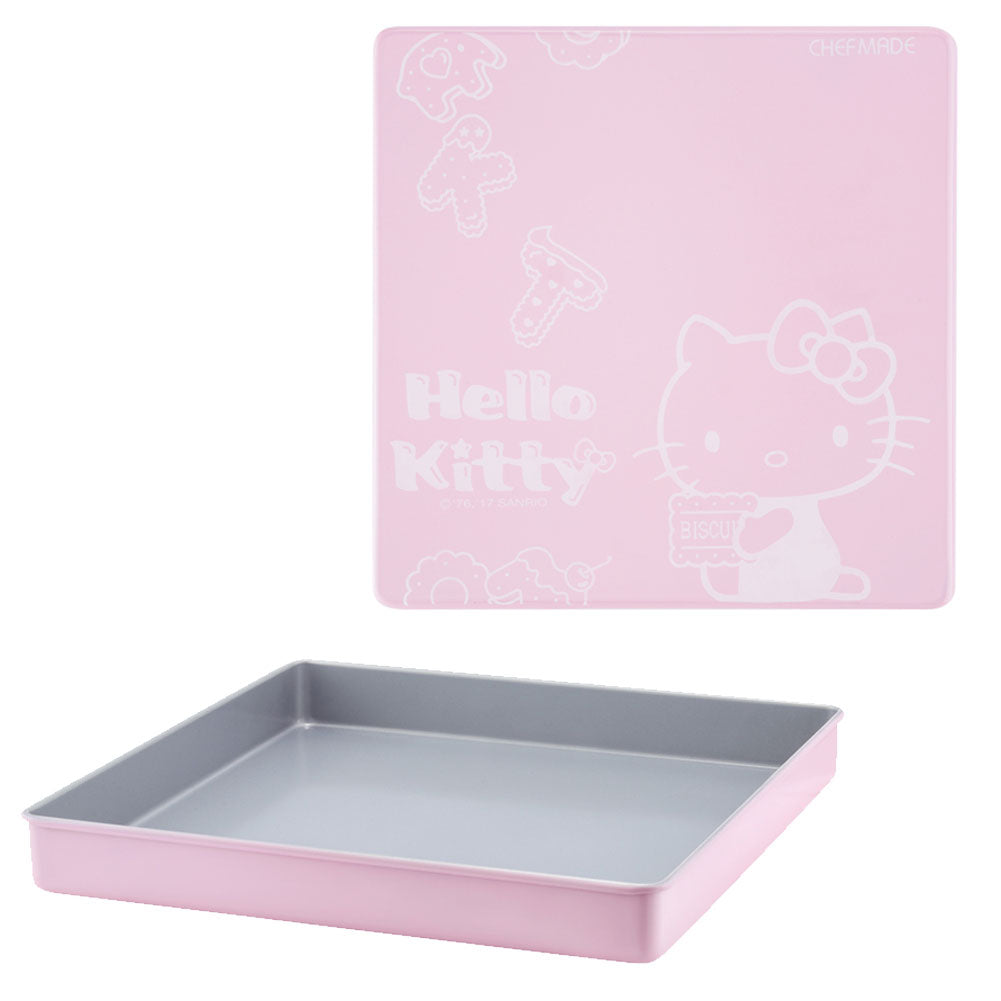  CHEFMADE Hello Kitty Ice Cube Trays Set with Silicone Tray Lid  Container & Spoon, (DS2224), 8.4x4.9x4inch: Home & Kitchen