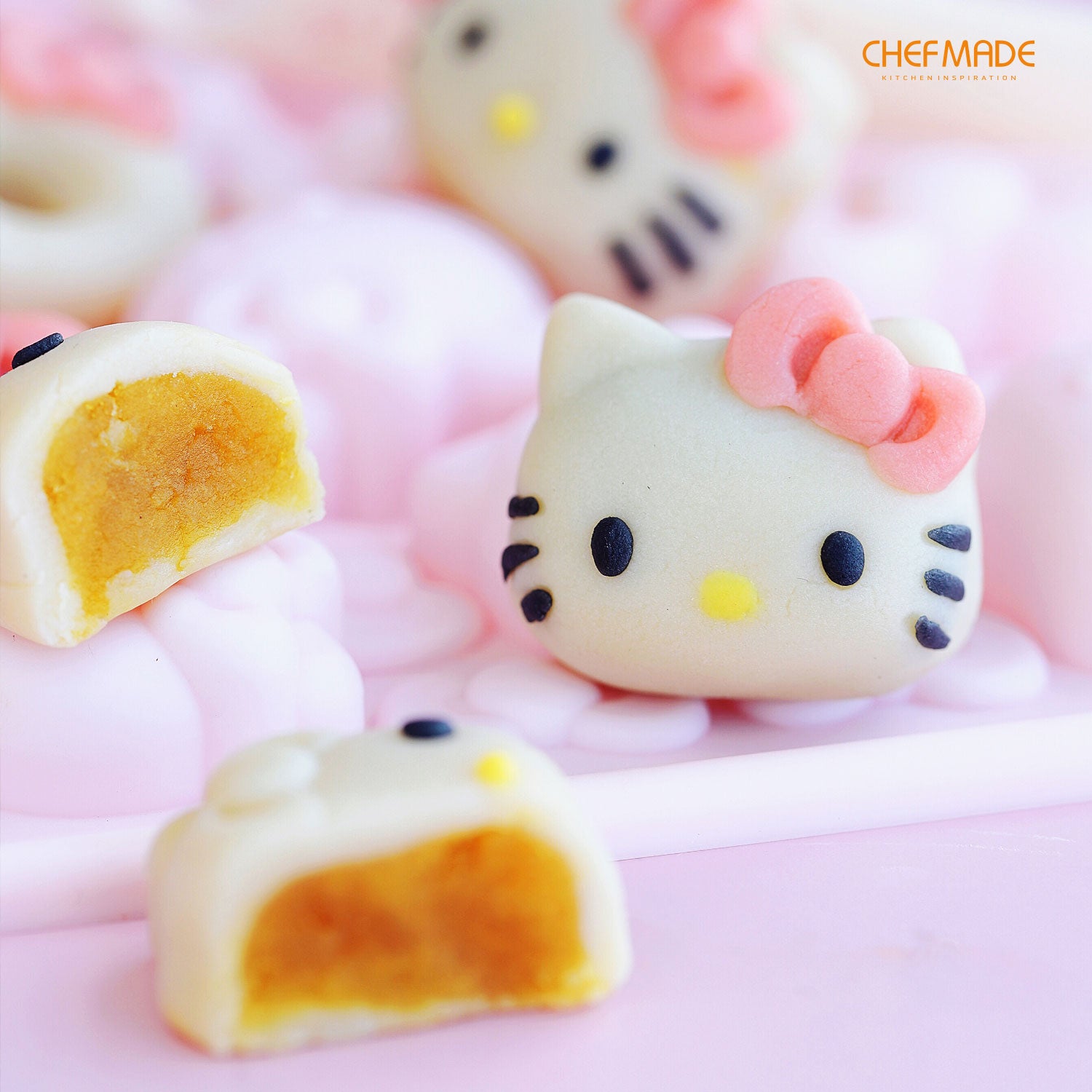 Homemade Mochi Ice Cream Bites  Hello Kitty Cooking Fun 