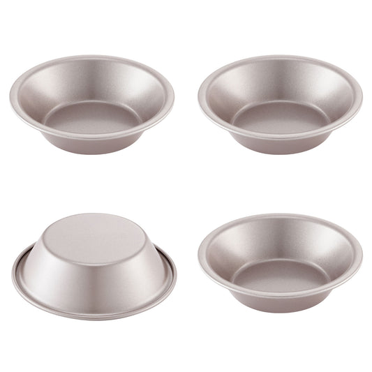 4" Mini Pie Pan Set Round Cone 4Pcs
