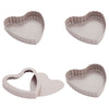 4" Mini Heart-Shaped Tart Pan Set 4Pcs