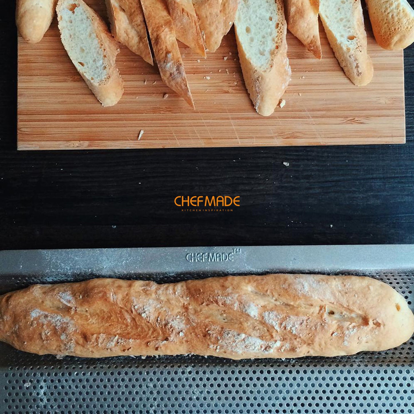 9.5" x 15" Baguette Pan (2" Channel)