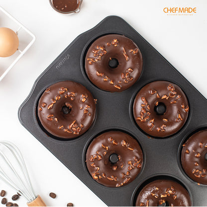 Donut Cake Pan 6 Well 2Pcs (Black)