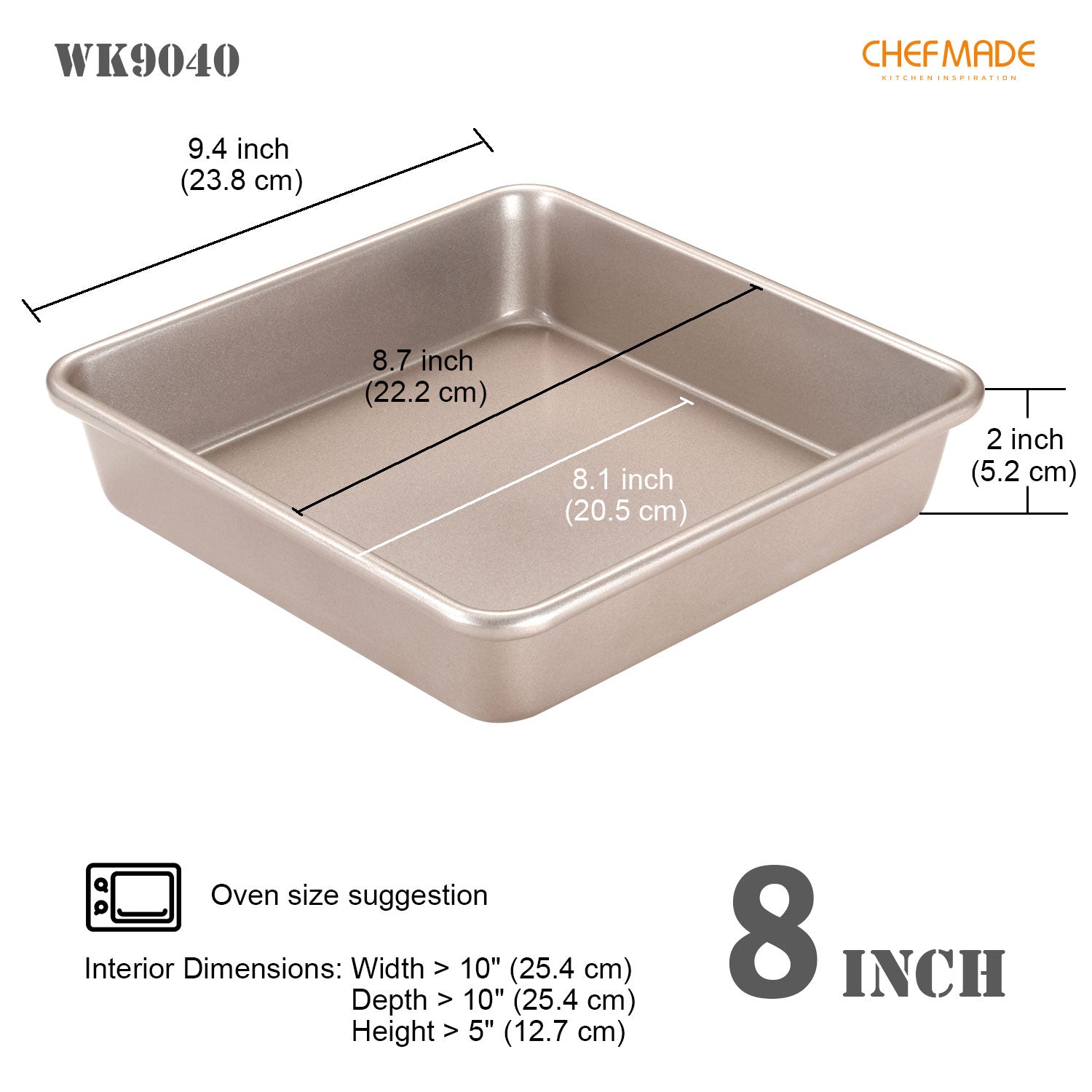 9 Square Cake Pan CHEFMADE Official Store 9-square-cake-pan-chefmade-official-store