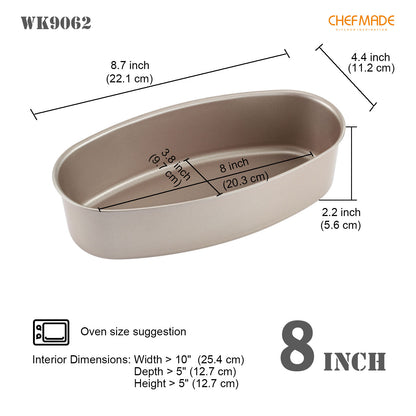 4" x 8" Oval Cake Pan