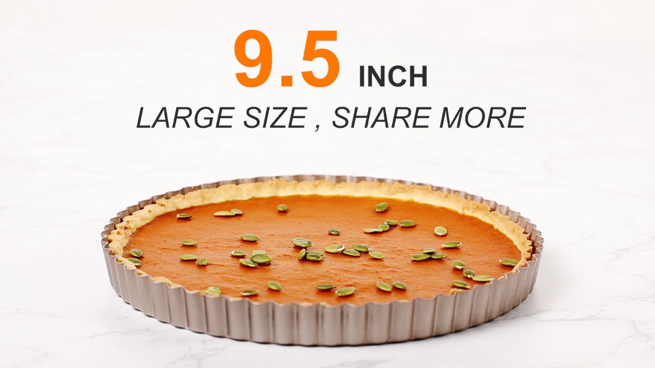 CHEFMADE 9.5 Inch Tart Pan (Large Size, Share More)