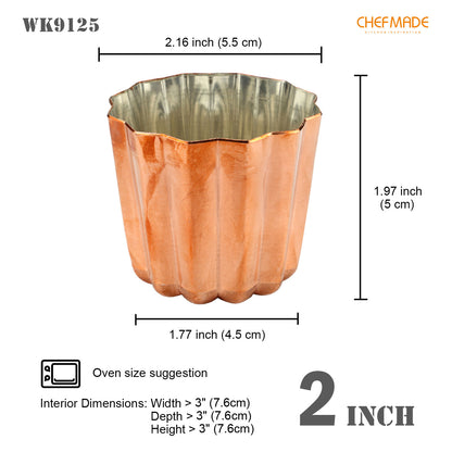 2" Copper Cannele Cup 6Pcs